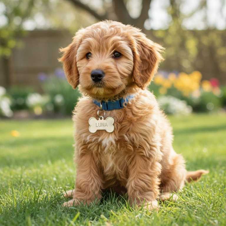 Cute fluffy dog named Luna - How to choose a new dog name_newdognames.com