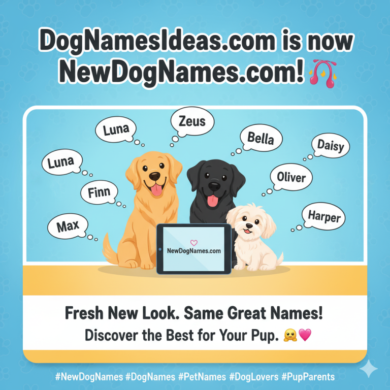 dognamesideas.com is now newdognames.com